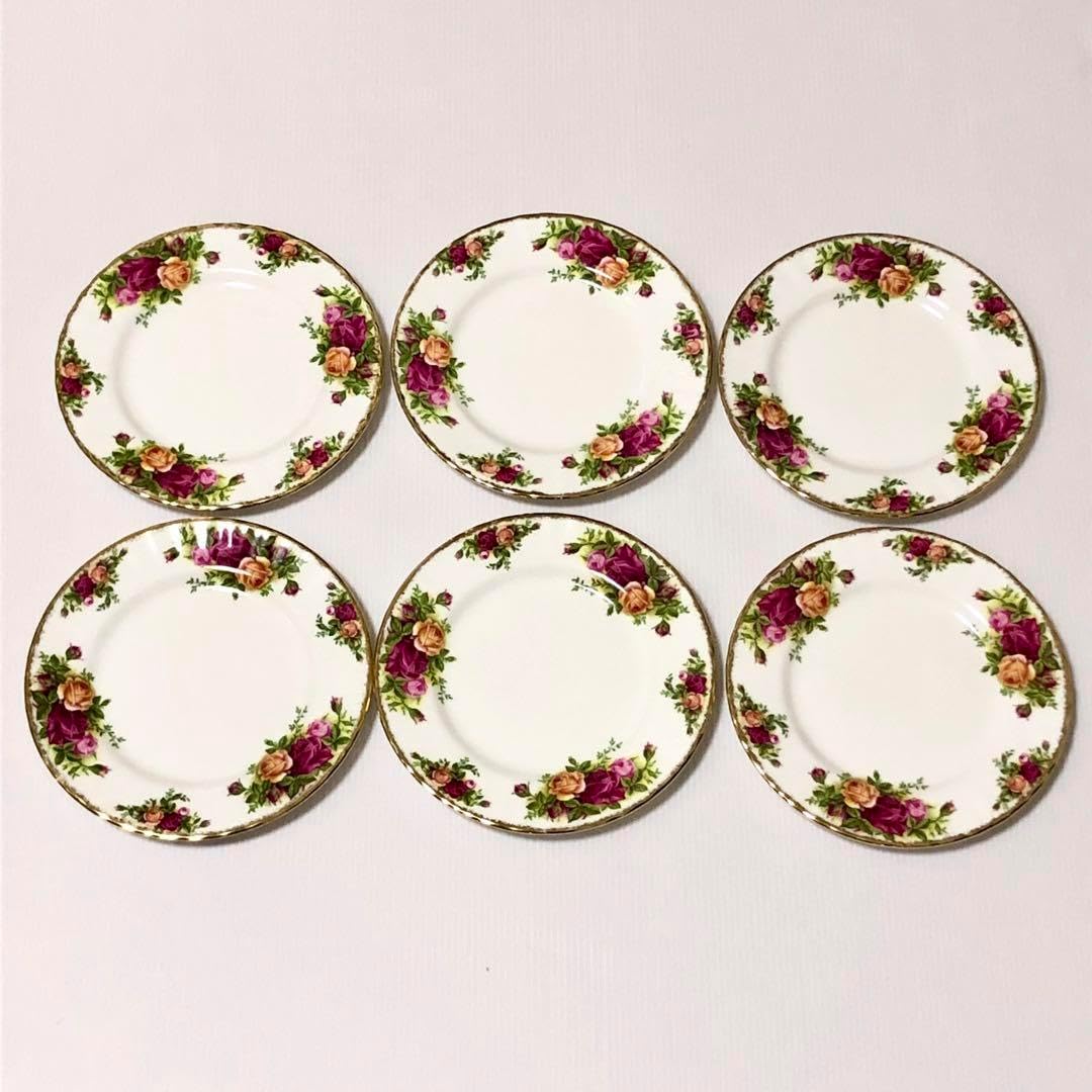 ロイヤルアルバート ケーキ皿 6枚セット オールドカントリーローズ ロイヤルアルバート ケーキ皿 6枚 セット 18cm